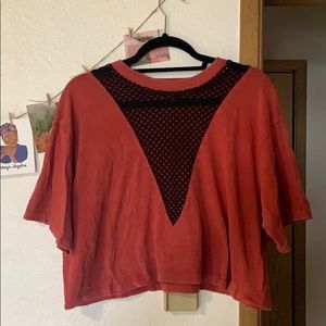 Cute forever 21 going out top work mesh insert!